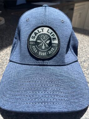 Salt Life Men's Navy Blue Patch Logo Baseball Cap